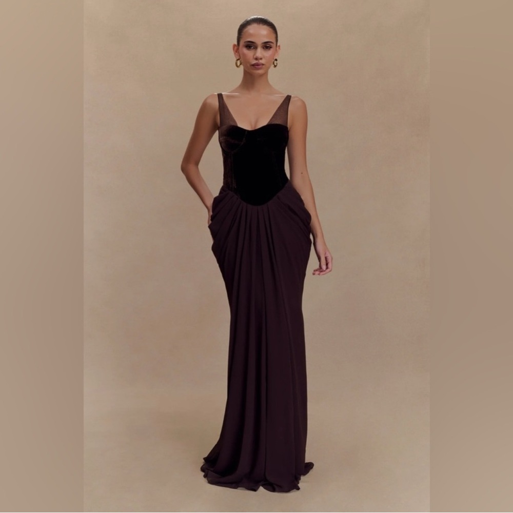 Meshki Deep Burgundy Maxi Dress